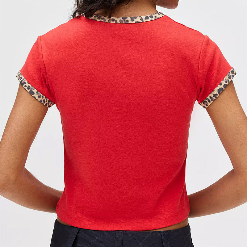 Damer sporty T-skjorte med avslappet London-print Skjora