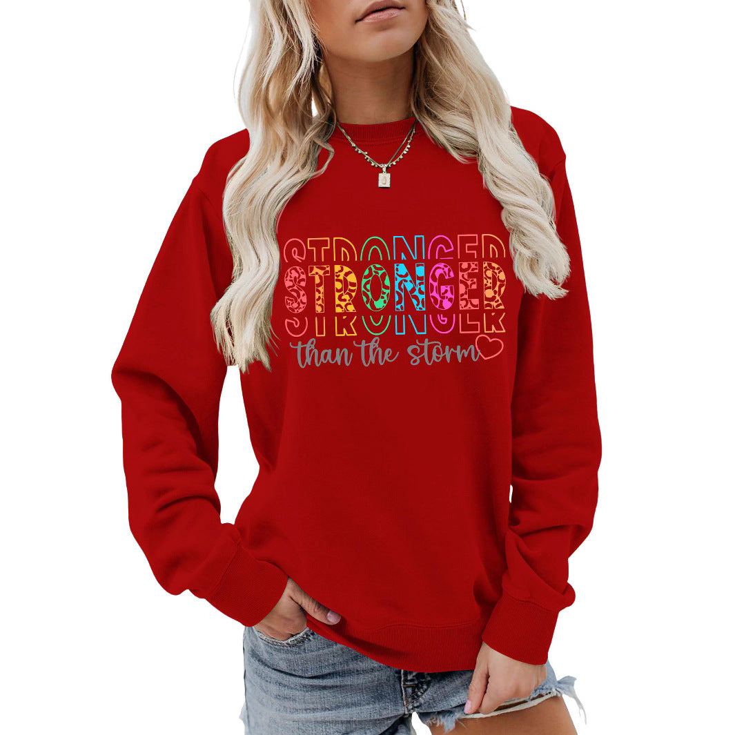 Dame sweatshirt med motivasjons skriftnotater og avslappet passform Skjora