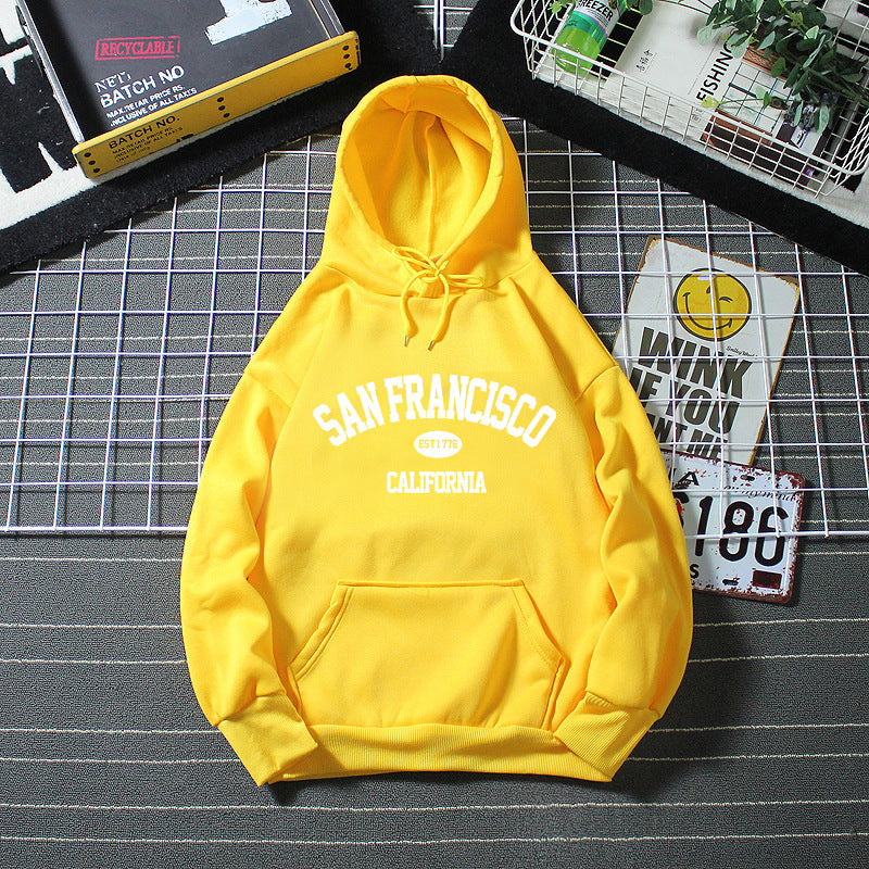 Dame hettegensere med San Francisco trykk Skjora