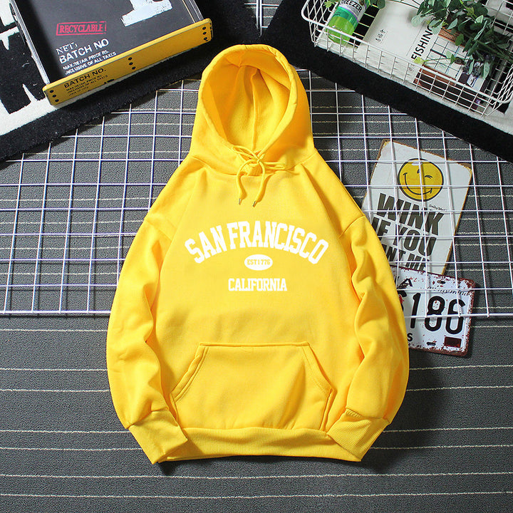 Dame hettegensere med San Francisco trykk Skjora