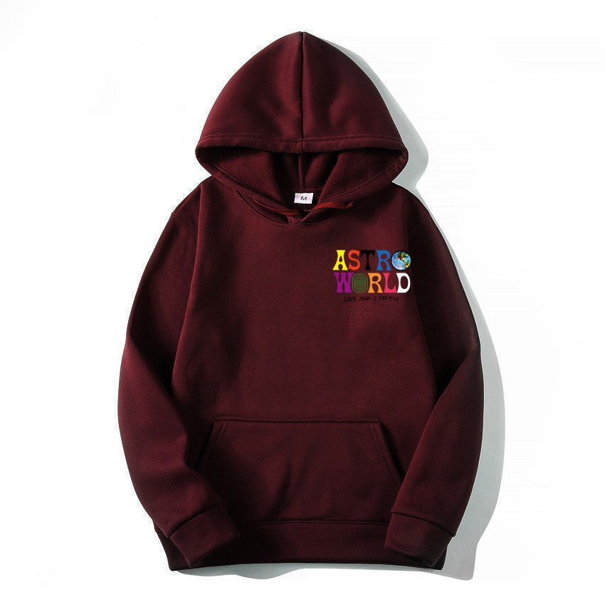 Damegens hoodie med lekent grafisk design og myk innside Skjora