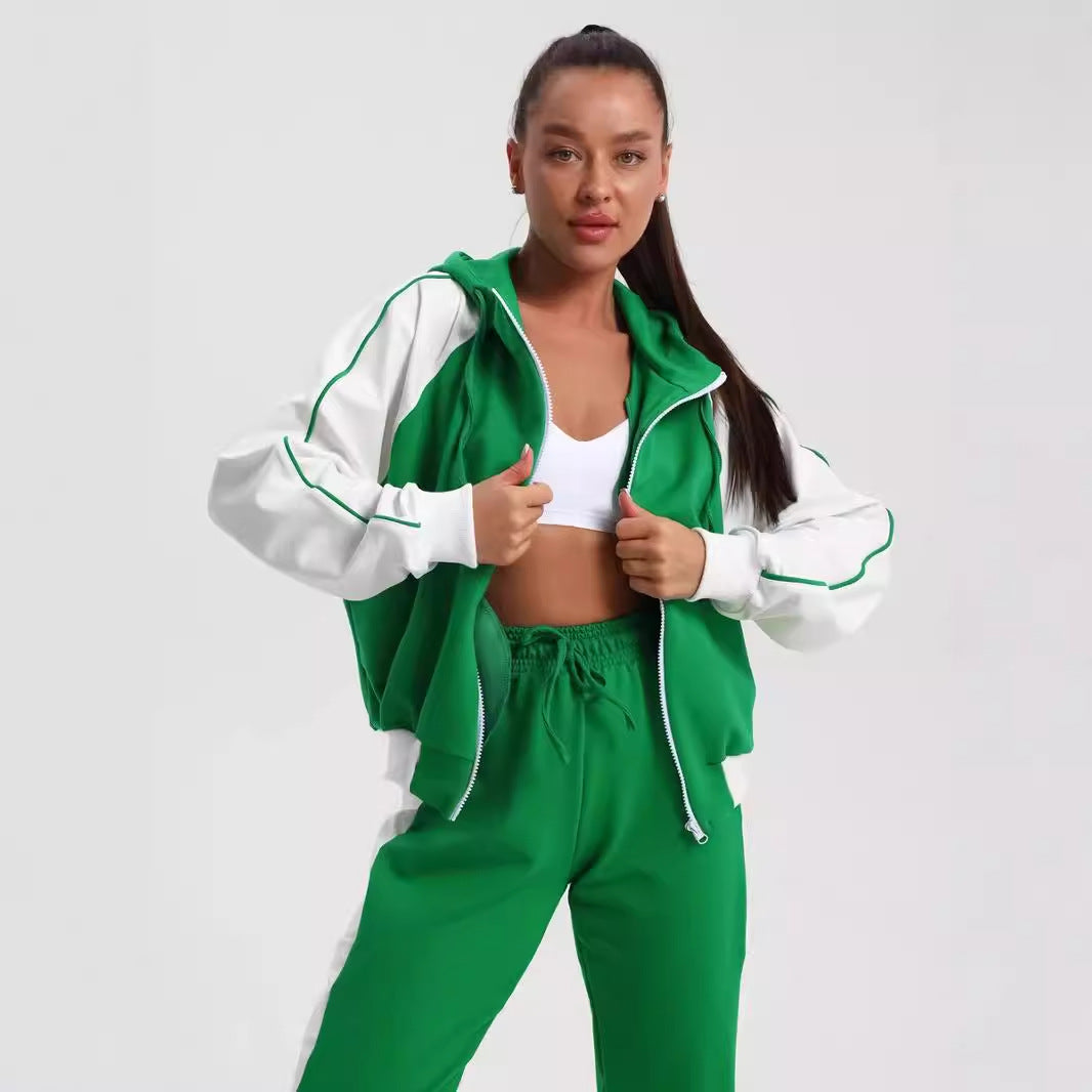 Dame sporty hettegenser og joggebukse sett Skjora