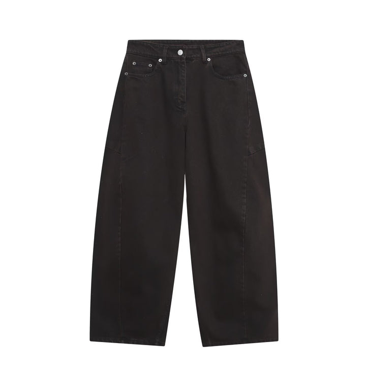 Dame vide jeans i moderne snitt med trendy cargo-lommer Skjora