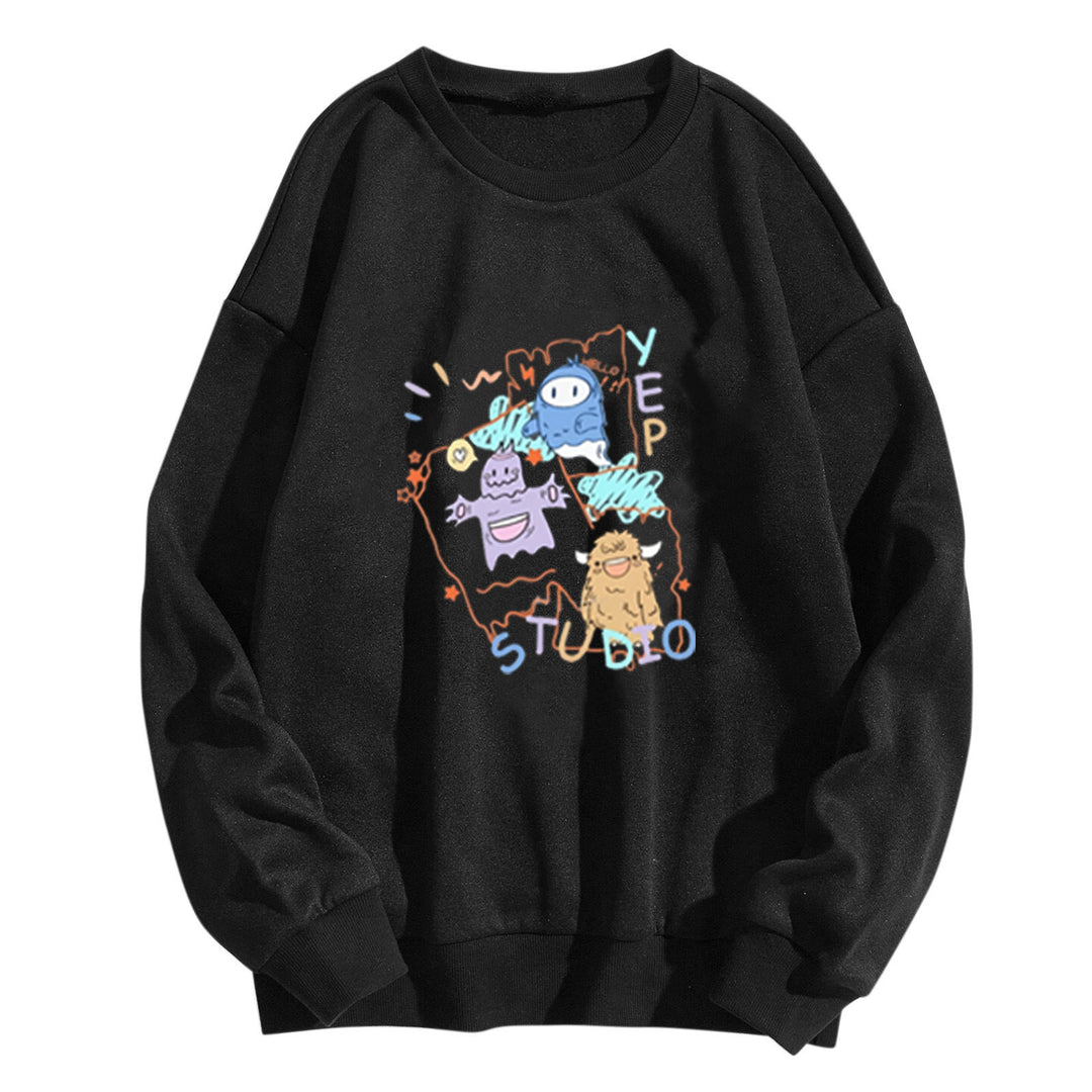 Dame casual sweatshirt med kreativ grafikkdesign skjorte