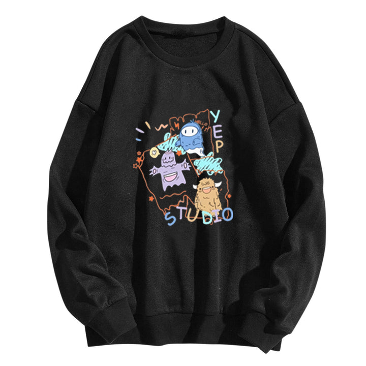 Dame casual sweatshirt med kreativ grafikkdesign skjorte