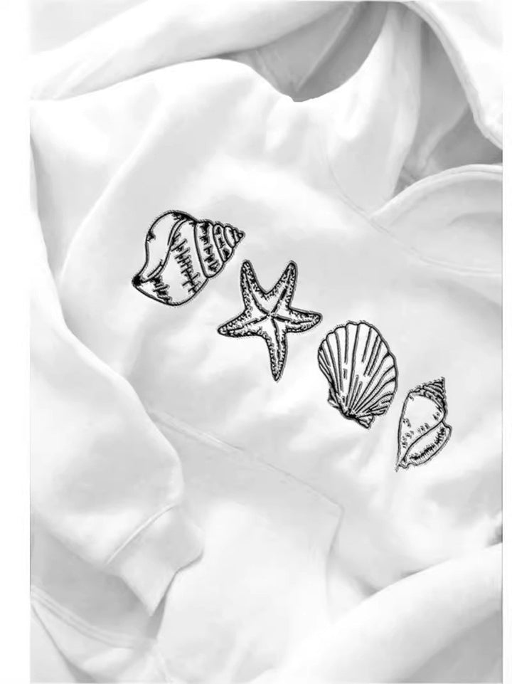 Women's hoodie with maritime motif and soft fabric Skjora