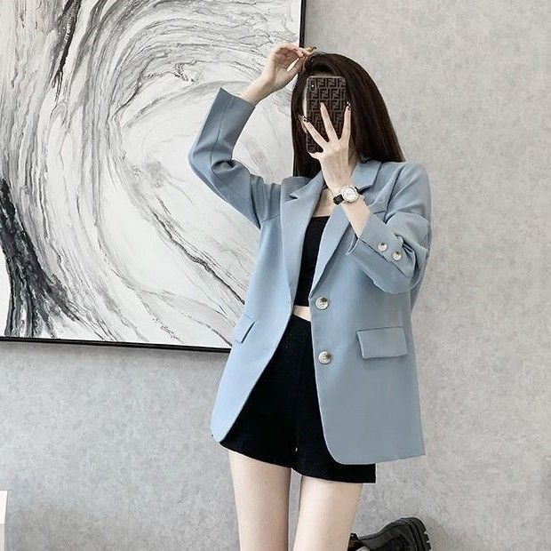 Dames elegant blazer med dobbelt knapplist Skjora