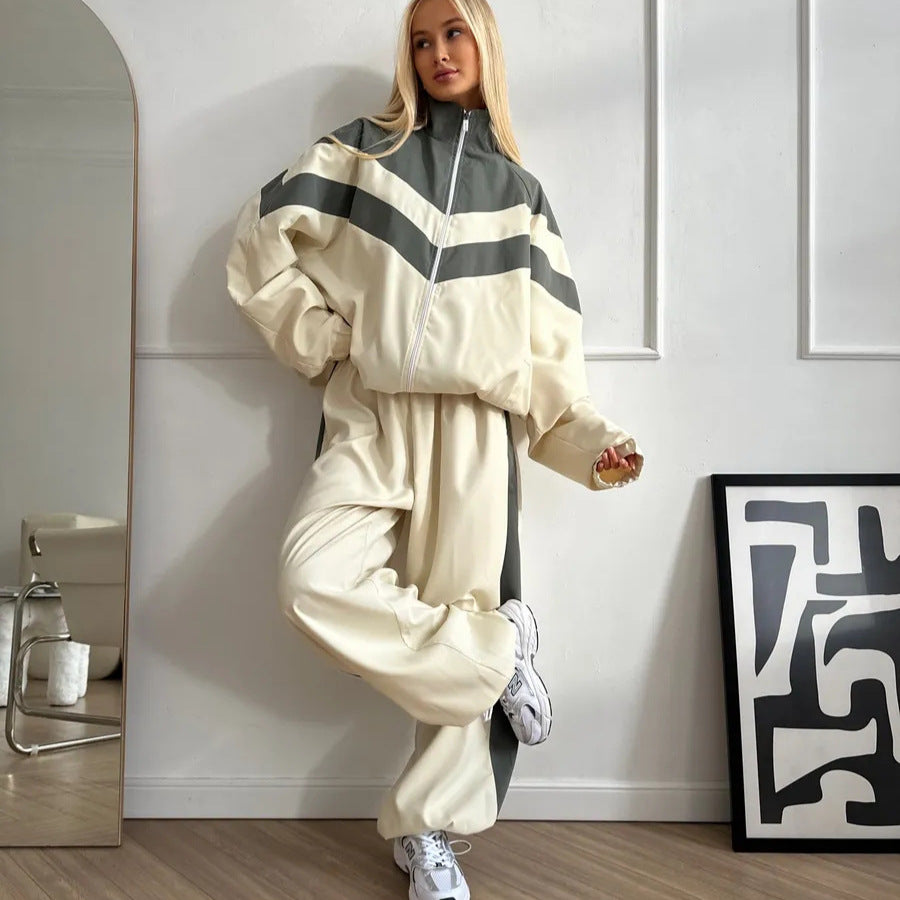 Dame sporty jakke med høy krage og moderne design Skjora