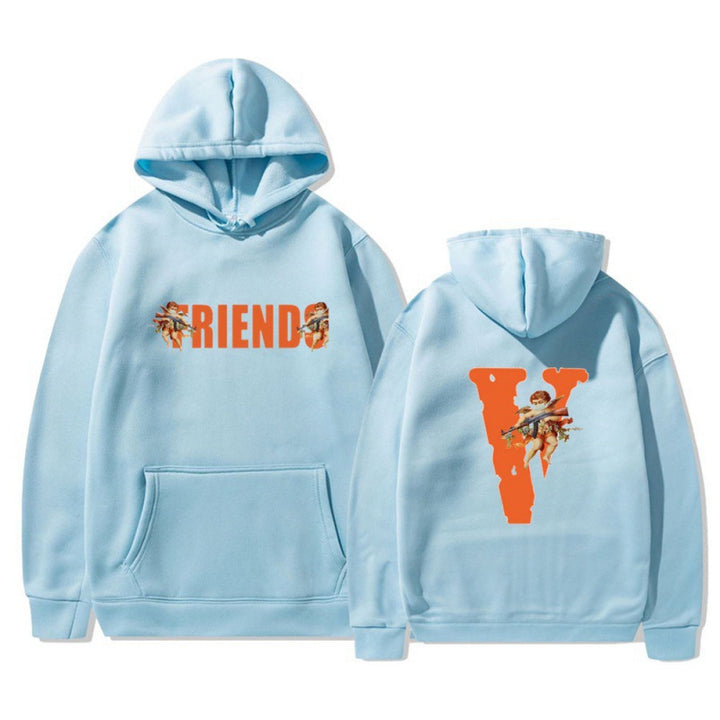 Dame hoodie med karakteristisk front- og baktrykk Skjora