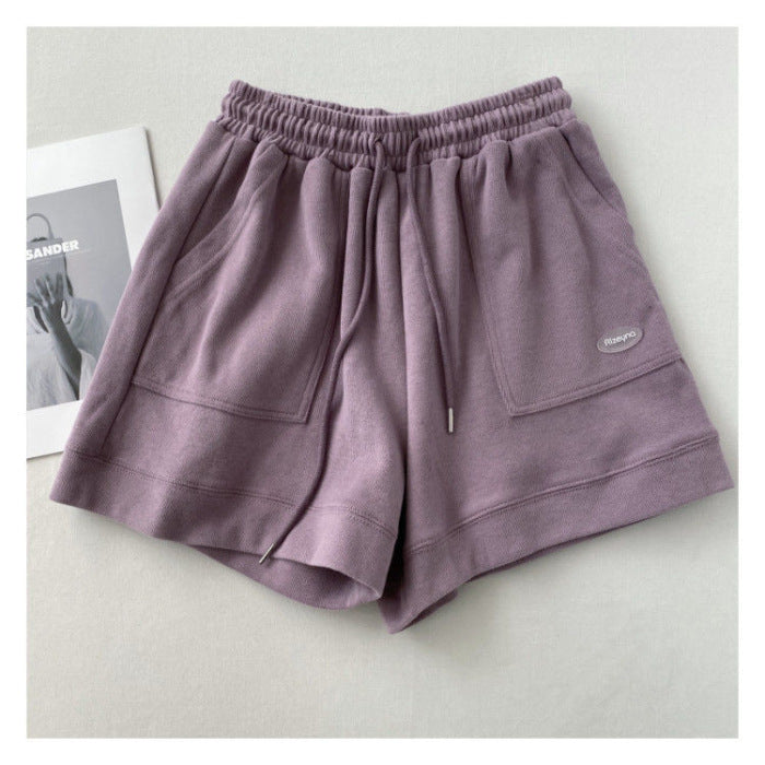 Kvinnenes casual joggeshorts med elastisk liv og praktiske sidelommer