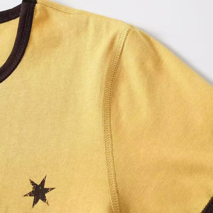 Dame Vintage T-skjorte med rund hals Skjora