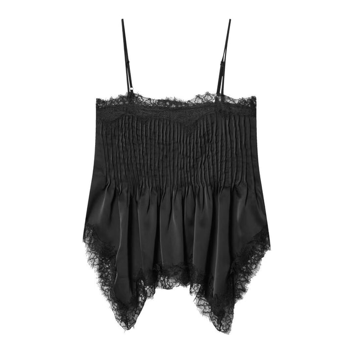 Dame blonde cami med elastisk detalj og flytende snitt Skjora