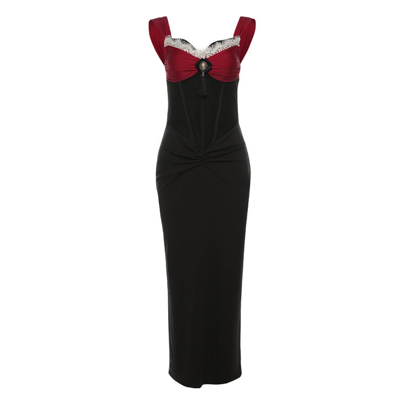 Dame Elegant maxikjole med dekadent bustier-overdel og dekorerte detaljer Skjora