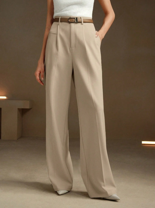 Dame bred og elegant dressbukse med høy liv Skjora