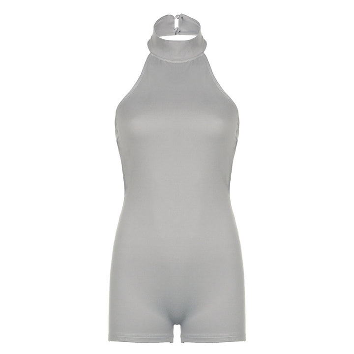 Dame figurnær jumpsuit med høy krage og glidelås Skjora