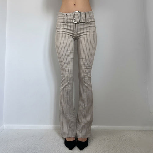 Dame flare bukser med elegante striper og figursydd snitt Skjora