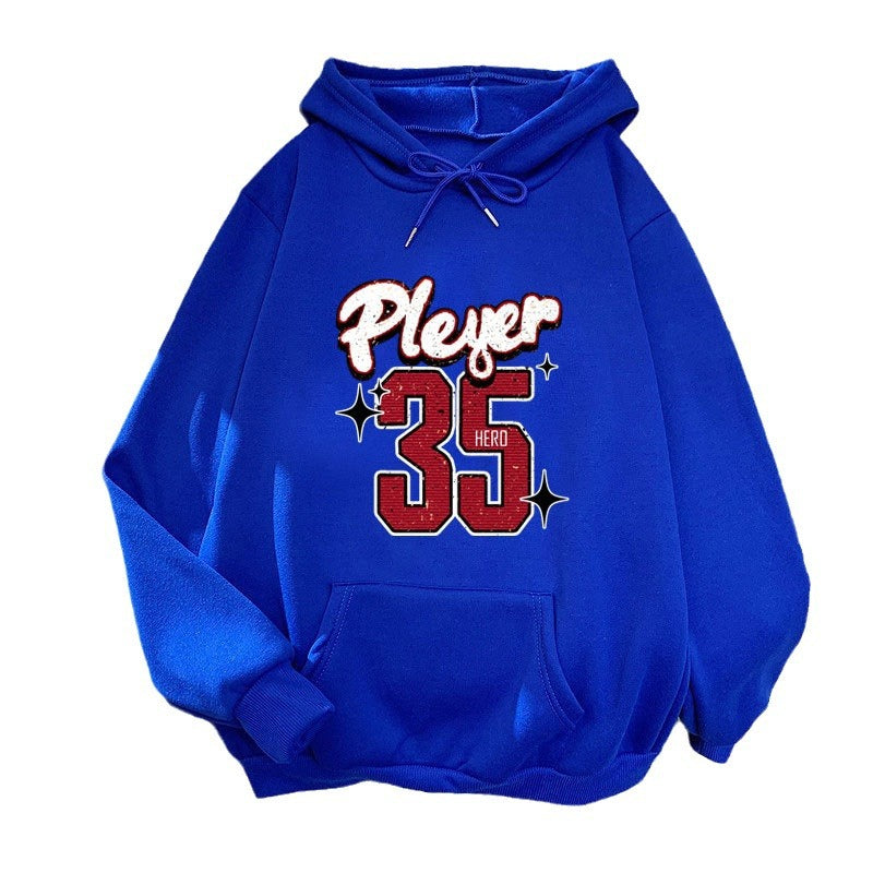 Damer hettegenser med kreativt basketballdesign Skjora