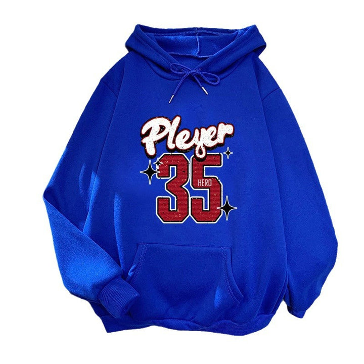 Damer hettegenser med kreativt basketballdesign Skjora