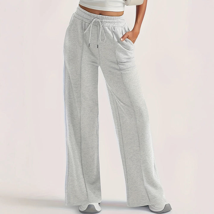 Damer løse sweatpants med sidelommer og elastisk midje Skjora