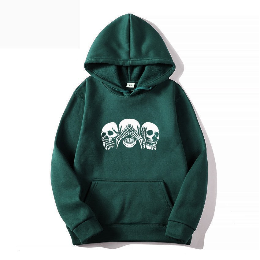 Dame hoodie med kunstnerisk hodeskalle-design Skjora