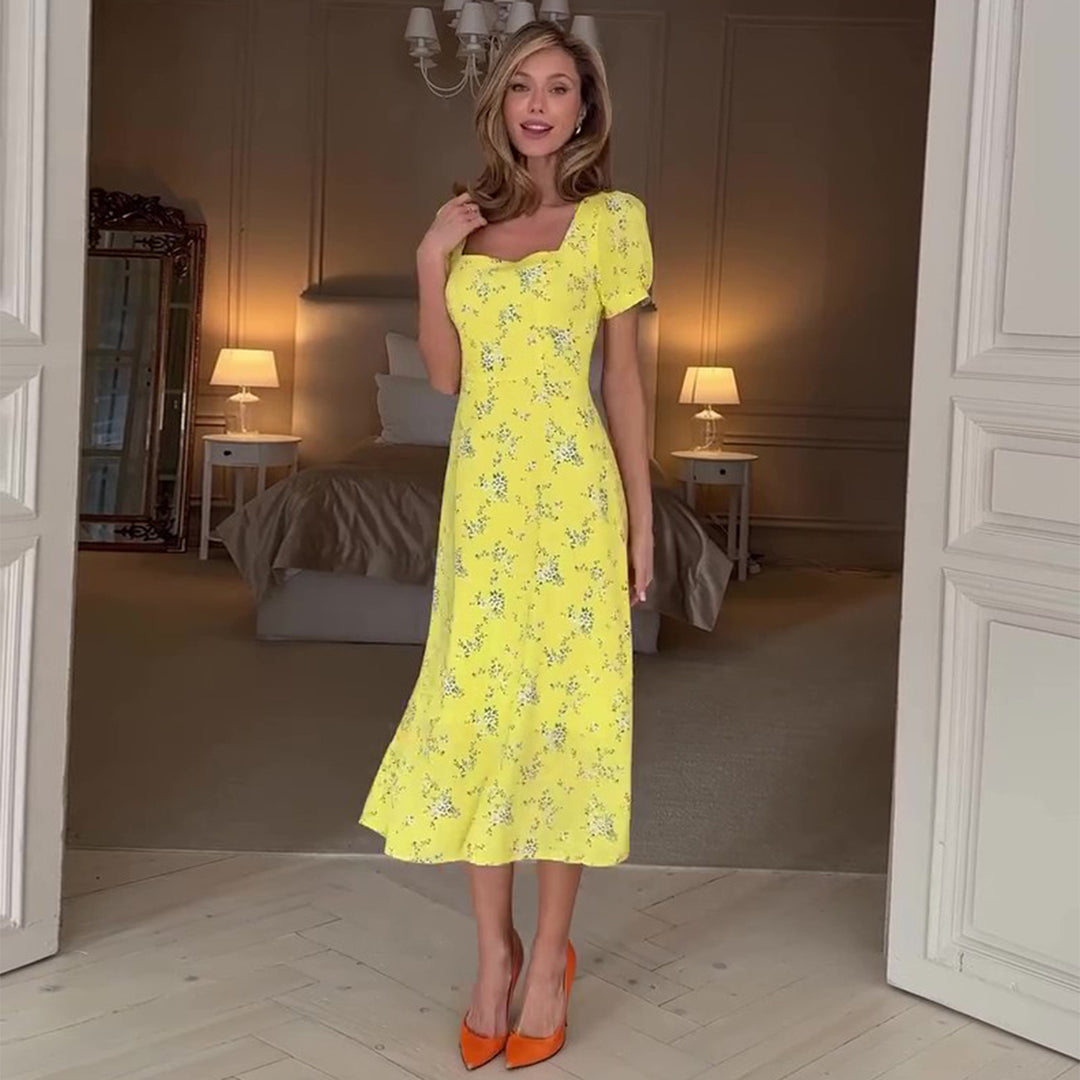 Dame sommerkjole med blomsterdesign Skjora