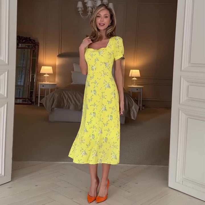 Dame sommerkjole med blomsterdesign Skjora