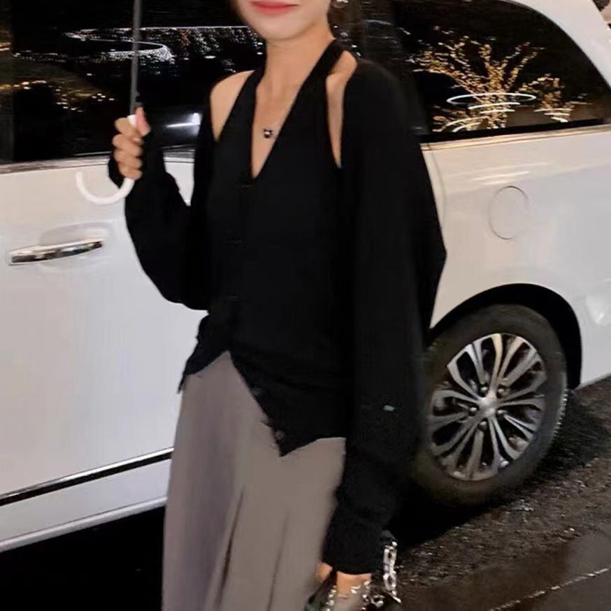 Kvinnelig Elegant Cardigan med Knapper og Mykt Stoff Skjora