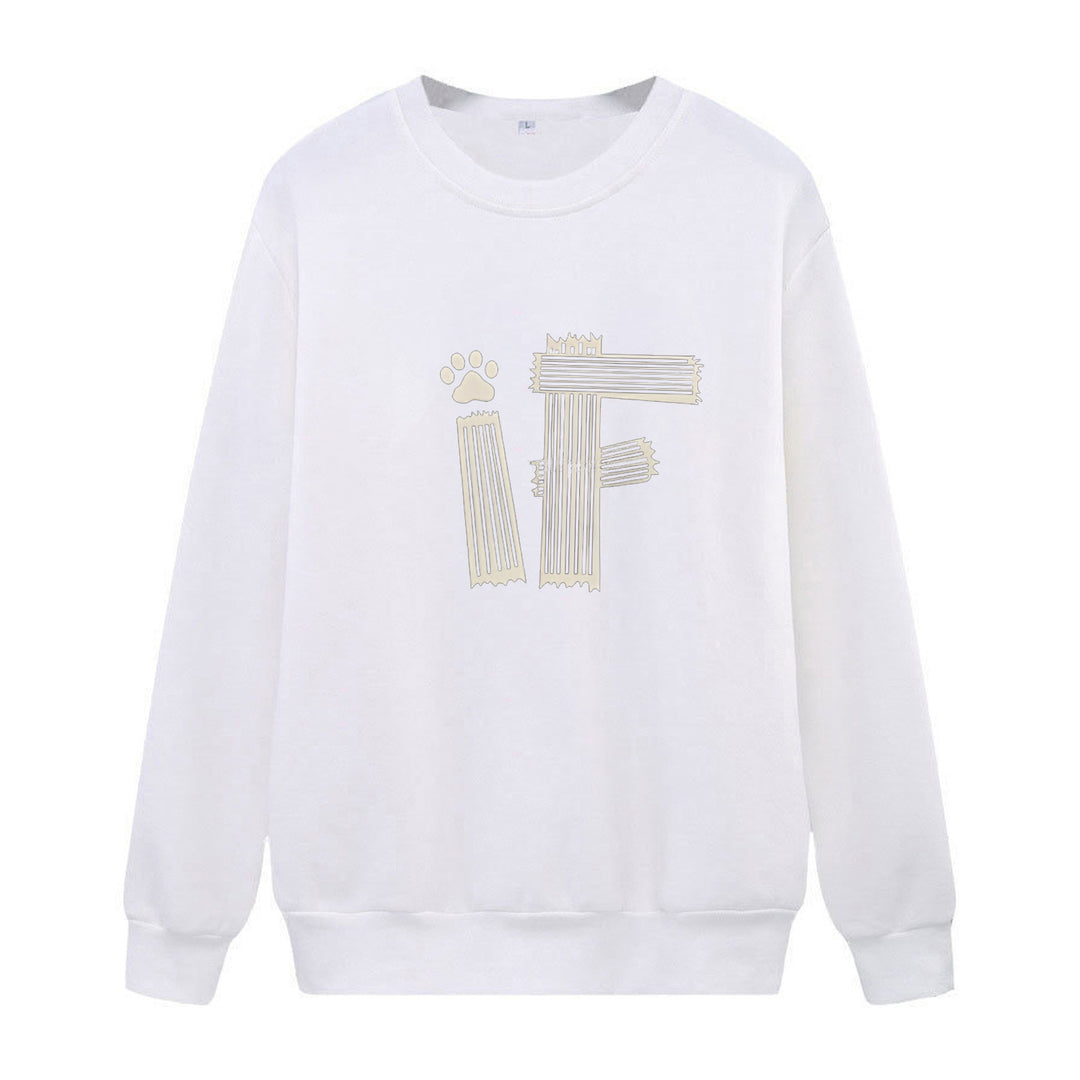 Dame uformell sweatshirt med kreativ grafisk trykk Skjora