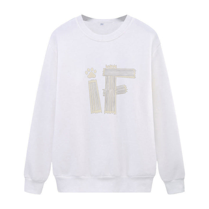 Dame uformell sweatshirt med kreativ grafisk trykk Skjora
