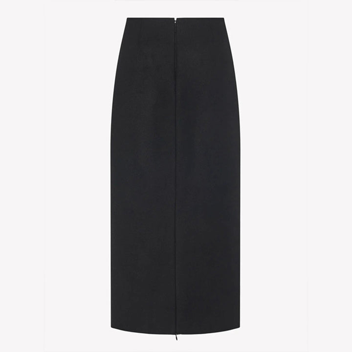 Dame elegant maxiskjørt med høy midje og minimalistisk silhuett Skjora