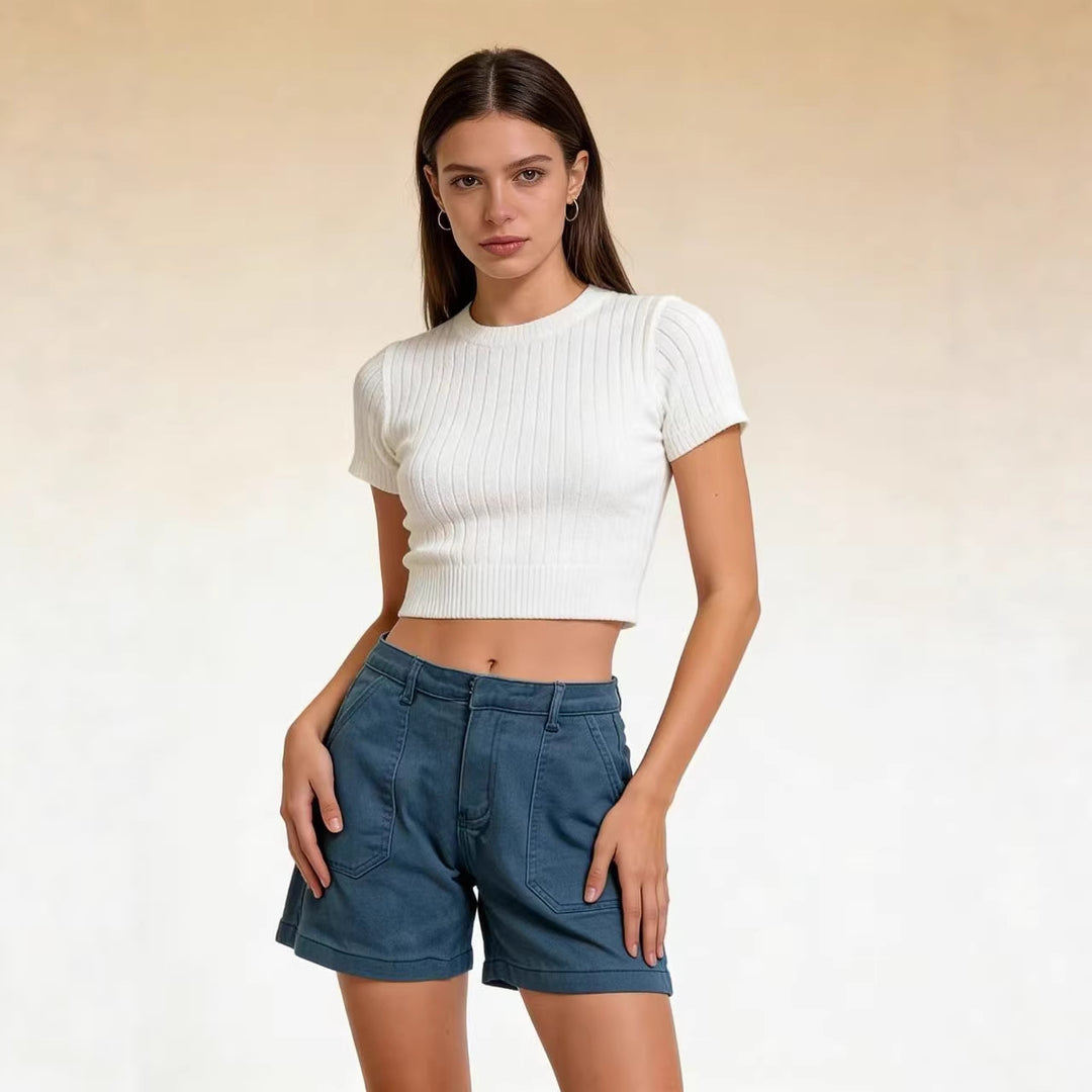 Dame casual sommer-shorts med side lommer og komfortabel passform Skjora