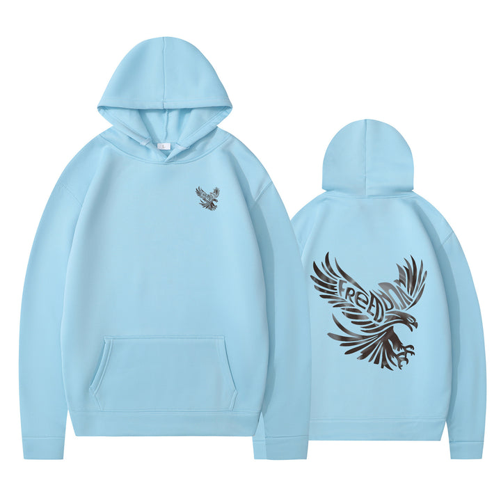 Dame hoodie med ikonisk ørn design og myk innerforet Skjora