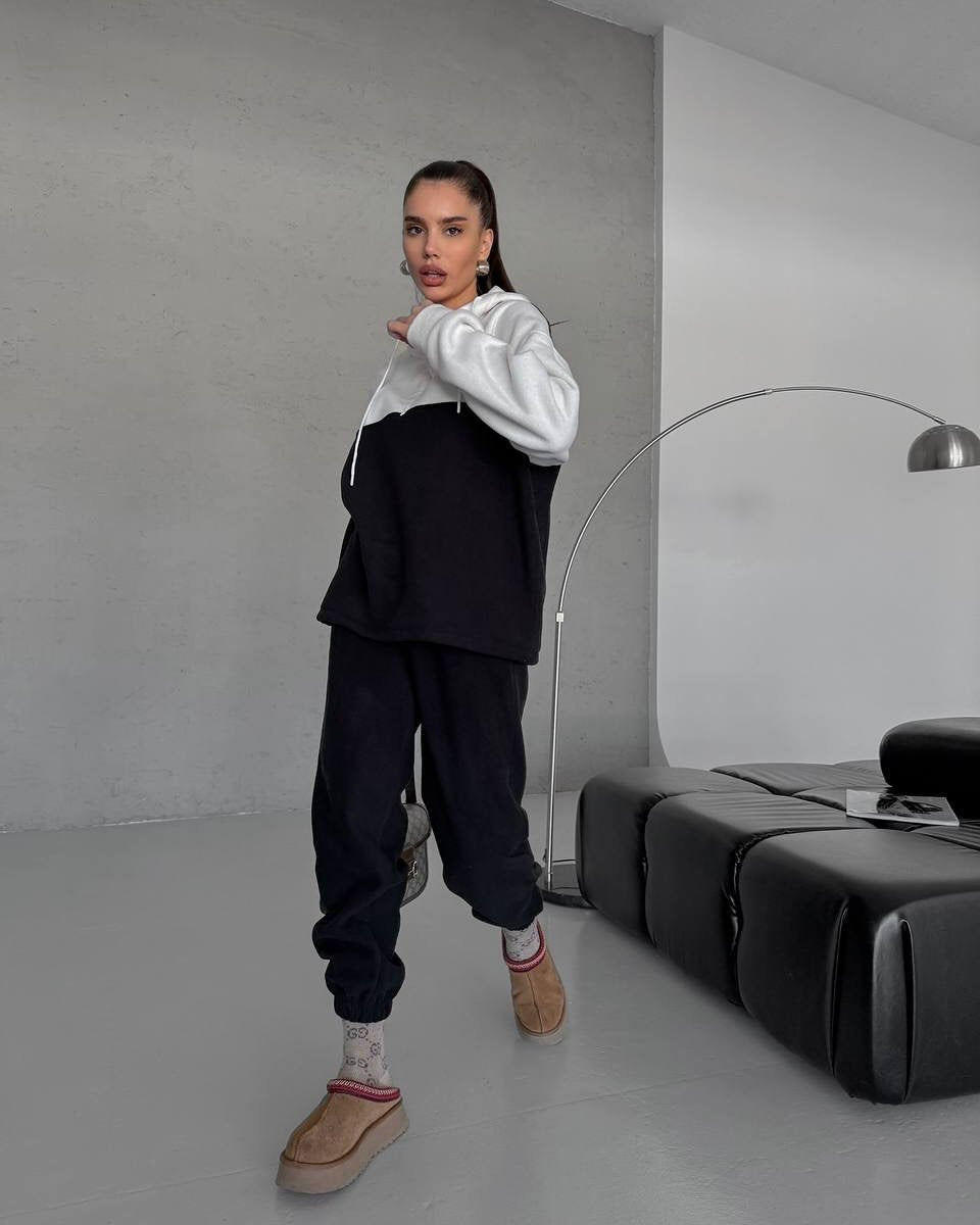 Dames sportieve sweatshirt en elastische joggingbroek set Skjora