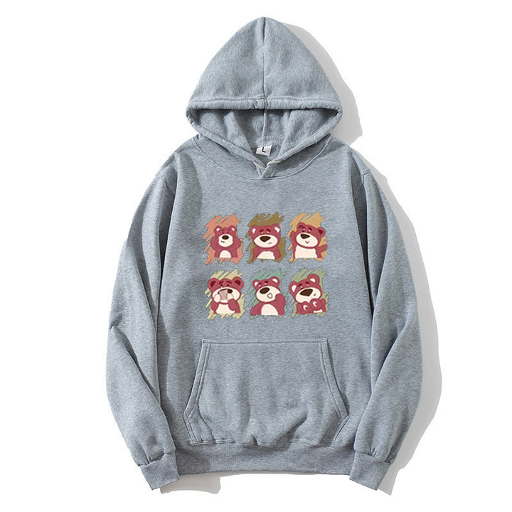 Ladies' Hoodie with Animal Cartoon Design Skjora