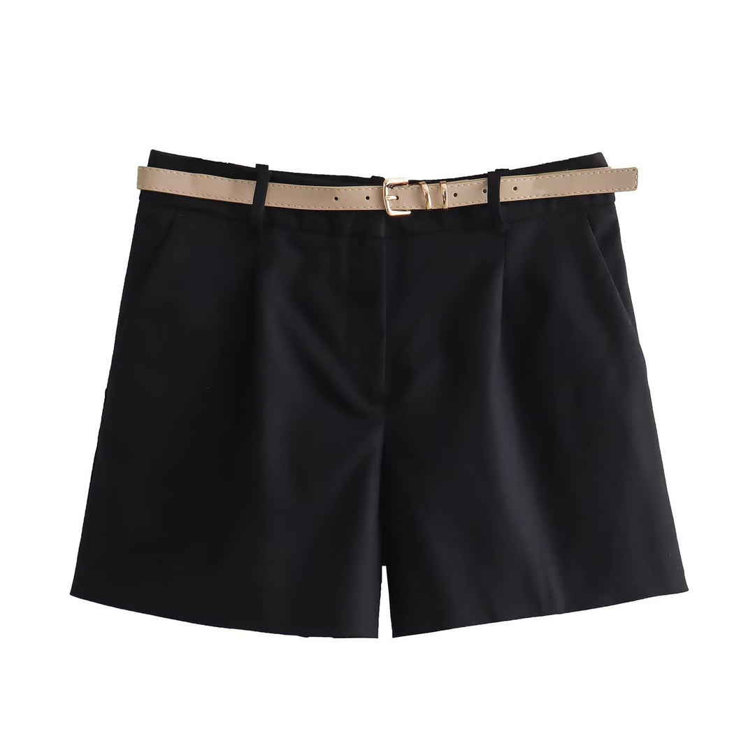 Damer elegante shorts med praktisk belte Skjora