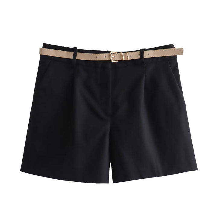 Damer elegante shorts med praktisk belte Skjora