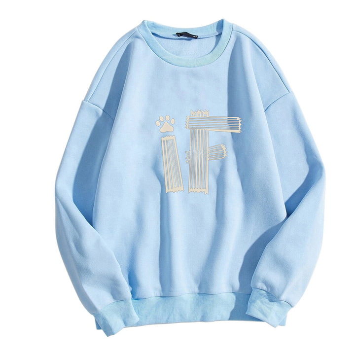 Dame uformell sweatshirt med kreativ grafisk trykk Skjora