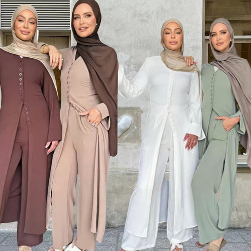 Dame jumpsuit med elegant knappedesign og vide ben Skjora
