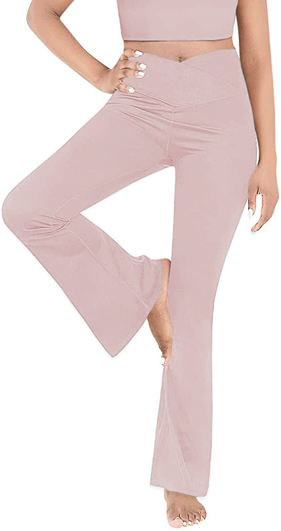 Dame casual bootcut leggings med høy midje og pustende materiale Skjora