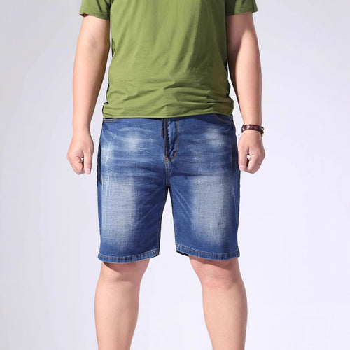 Herre denimshorts med elastisk linning og avslappet snitt Skjora