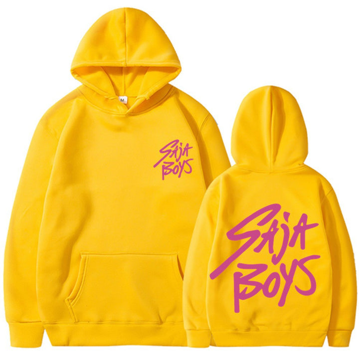 Women's hoodie with distinctive lettering and kangaroo pocket Skjora
