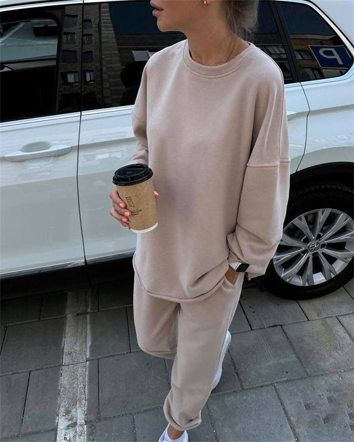 Kvinnenes casual premium sweat-set med avslappet passform og praktiske lommer Skjora