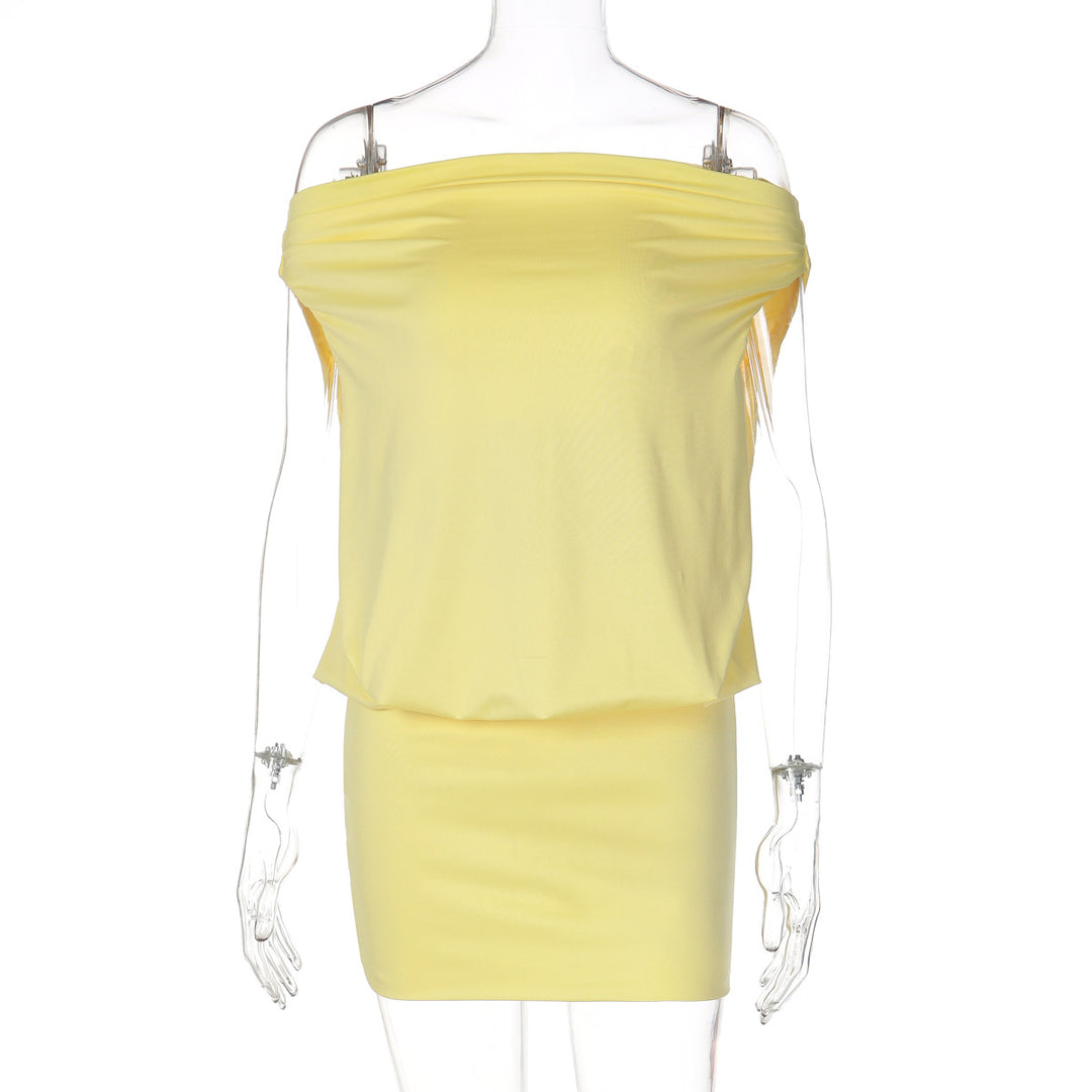 Damer Off-Shoulder Minikjole med flytende design Skjora
