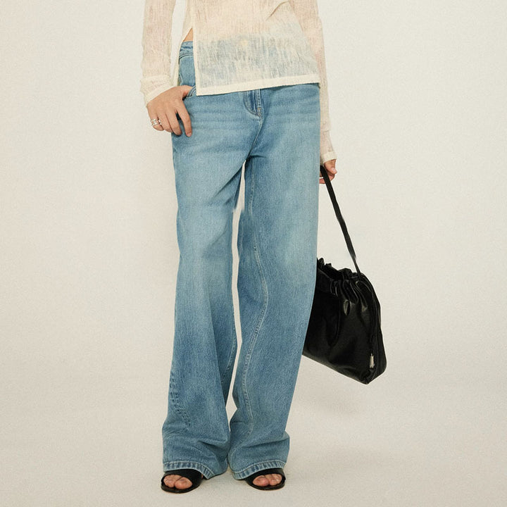 Damer høyt liv bootcut jeans laget av høyverdig denim Skjora