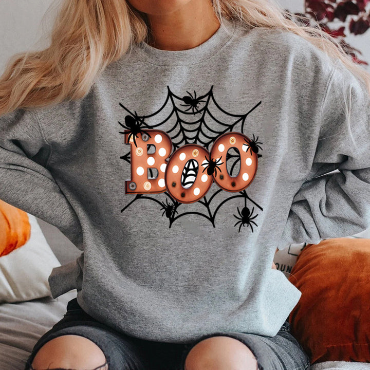 Damegenser med kreativ Halloween edderkoppnett-design Skjora