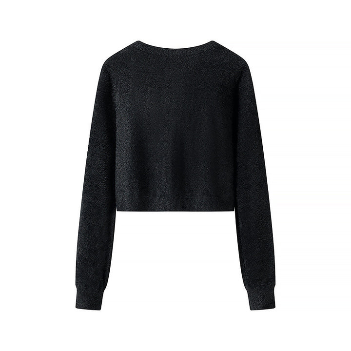 Kvinne kort cardigan med glitrende knapper Skjora