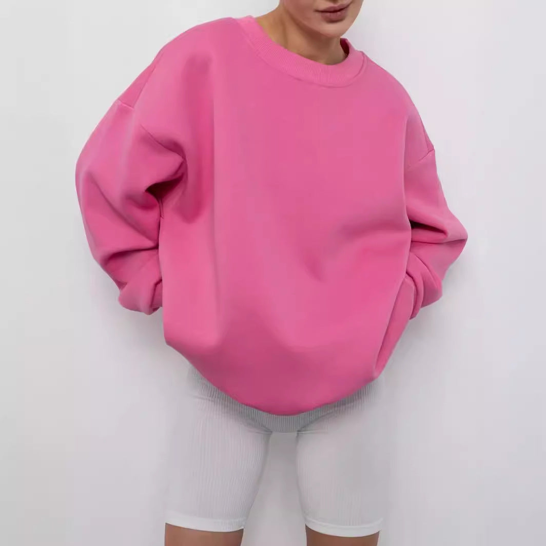 Damens casual sweatshirt med brede skuldre og myk foring Skjora