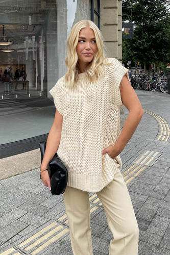 Dame Oversized Strikketopp med avslappet snitt Skjora