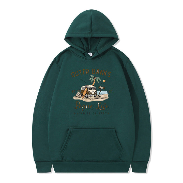 Dame hettegenser med maritimt design og inspirerende trykk Skjora