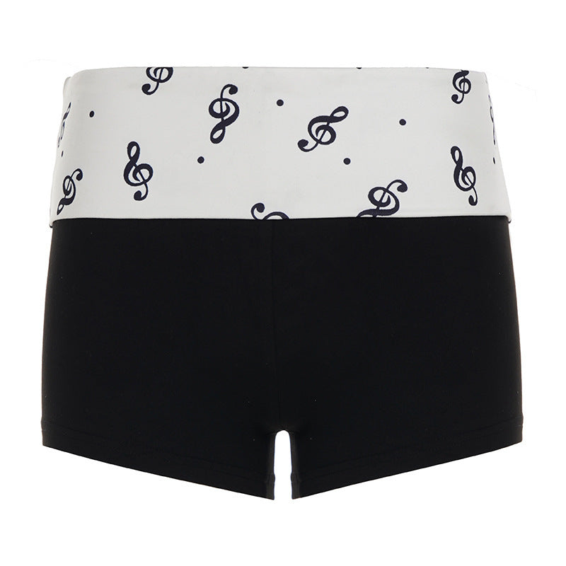 Dame Badshorts med lekent notemønster og behagelig midje Skjora